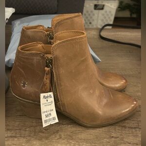 Frye Brown Leather Ankle Booties